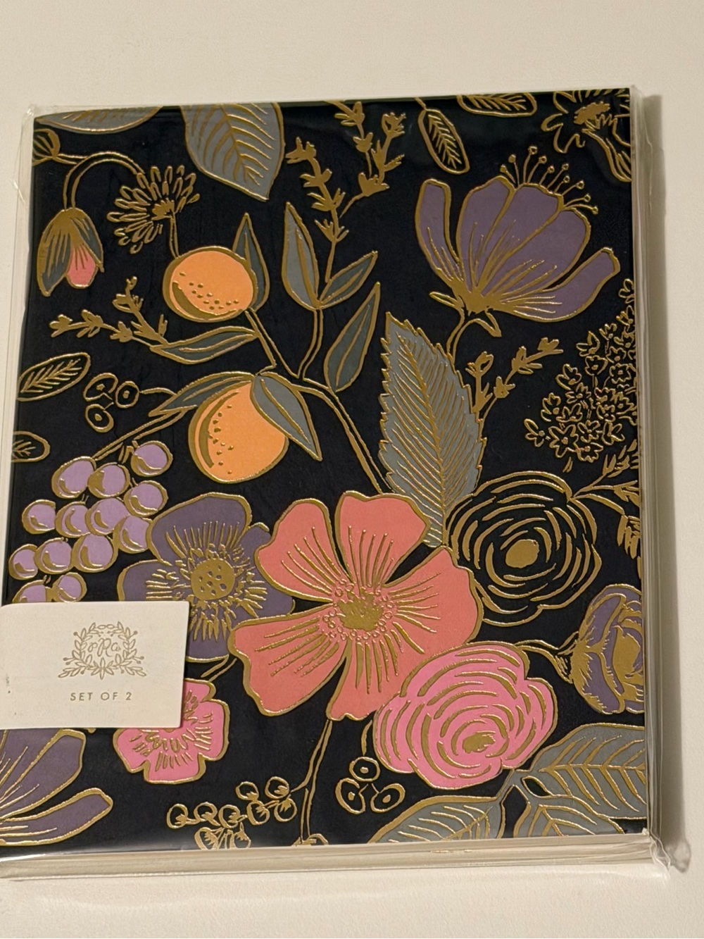 Set of 2 Rifle Paper Co. Colette Pocket Notebook Floral Blank Journal Gift Set